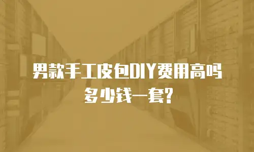 男款手工皮包DIY费用高吗多少钱一套?