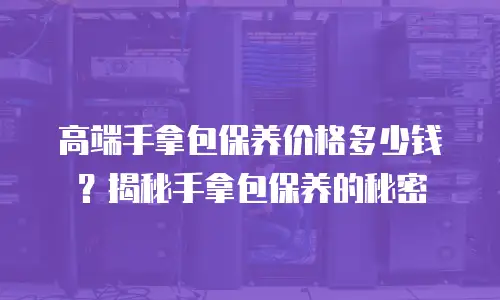 高端手拿包保养价格多少钱？揭秘手拿包保养的秘密