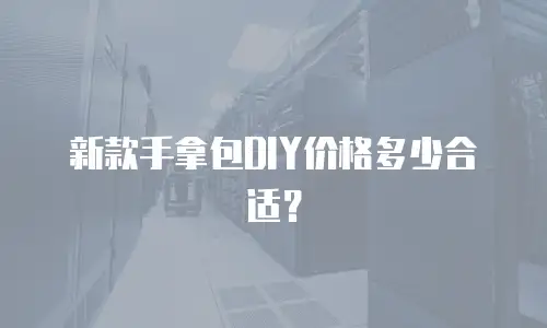 新款手拿包DIY价格多少合适？