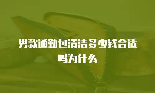 男款通勤包清洁多少钱合适吗为什么