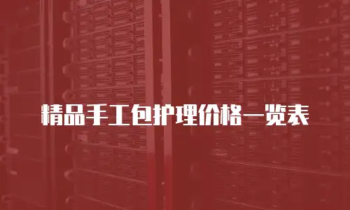 精品手工包护理价格一览表