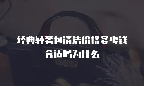 经典轻奢包清洁价格多少钱合适吗为什么