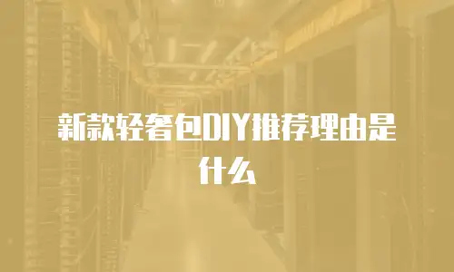 新款轻奢包DIY推荐理由是什么