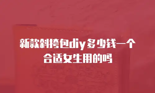 新款斜挎包diy多少钱一个合适女生用的吗