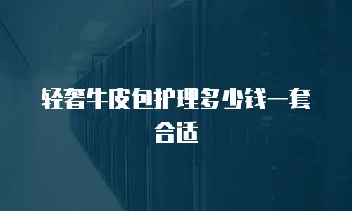 轻奢牛皮包护理多少钱一套合适