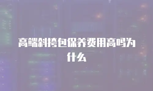 高端斜挎包保养费用高吗为什么