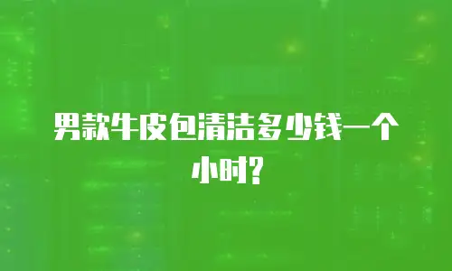 男款牛皮包清洁多少钱一个小时?