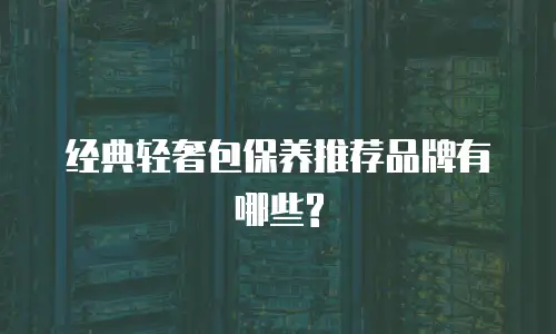 经典轻奢包保养推荐品牌有哪些?