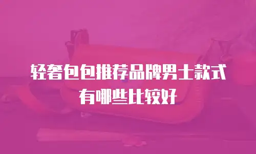 轻奢包包推荐品牌男士款式有哪些比较好