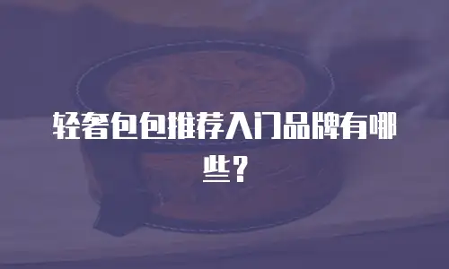 轻奢包包推荐入门品牌有哪些？