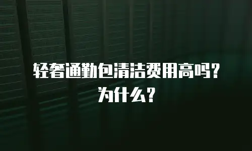 轻奢通勤包清洁费用高吗？为什么？