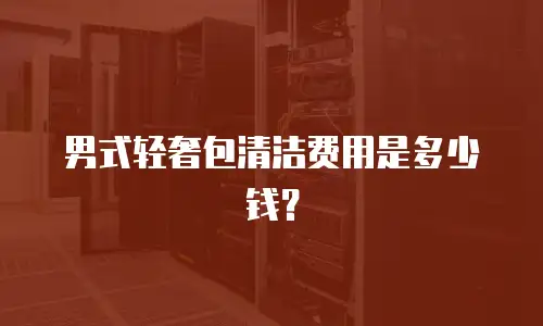 男式轻奢包清洁费用是多少钱？