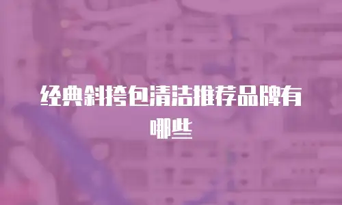 经典斜挎包清洁推荐品牌有哪些