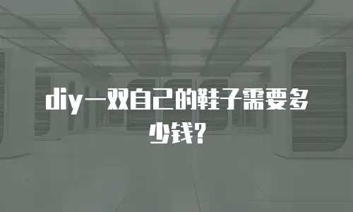 diy一双自己的鞋子需要多少钱？
