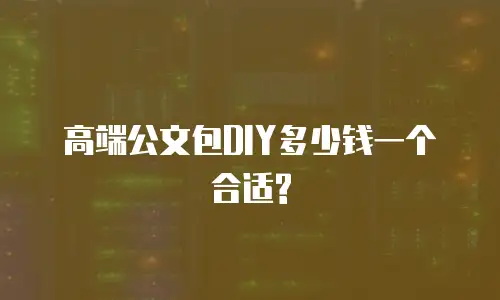 高端公文包DIY多少钱一个合适?