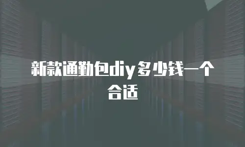 新款通勤包diy多少钱一个合适