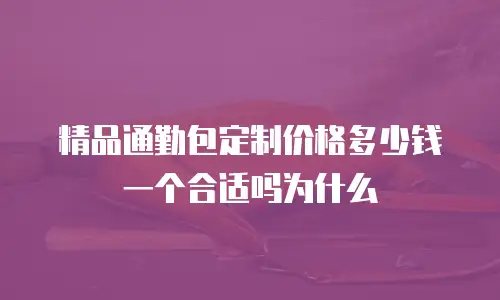 精品通勤包定制价格多少钱一个合适吗为什么