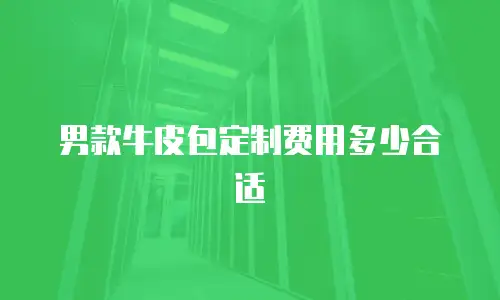 男款牛皮包定制费用多少合适
