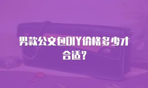 男款公文包DIY价格多少才合适？
