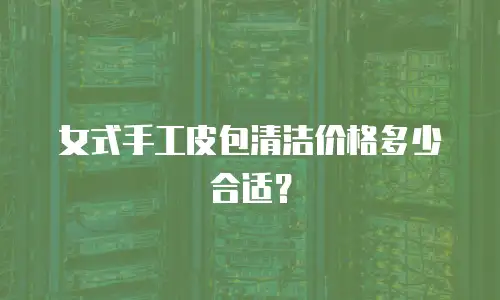 女式手工皮包清洁价格多少合适？