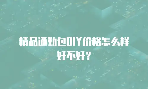 精品通勤包DIY价格怎么样好不好？