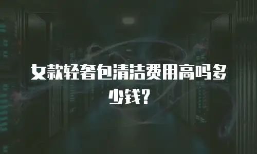 女款轻奢包清洁费用高吗多少钱？