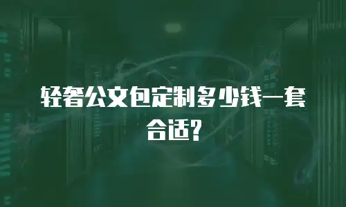 轻奢公文包定制多少钱一套合适?
