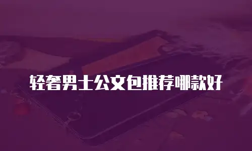 轻奢男士公文包推荐哪款好