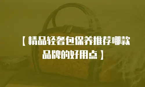 【精品轻奢包保养推荐哪款品牌的好用点】