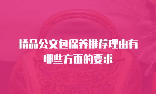 精品公文包保养推荐理由有哪些方面的要求