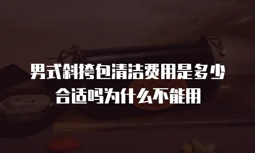 男式斜挎包清洁费用是多少合适吗为什么不能用