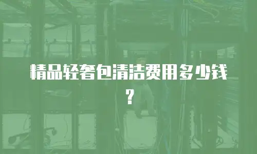精品轻奢包清洁费用多少钱？