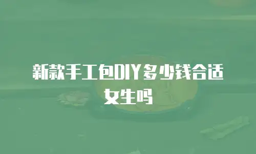 新款手工包DIY多少钱合适女生吗