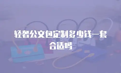 轻奢公文包定制多少钱一套合适吗