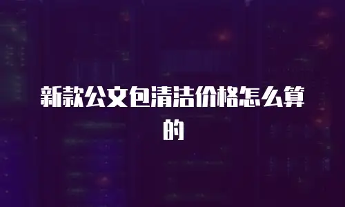 新款公文包清洁价格怎么算的