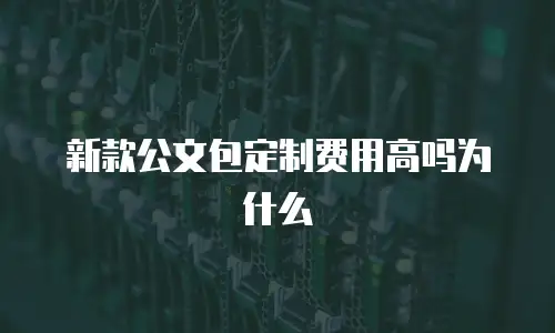 新款公文包定制费用高吗为什么