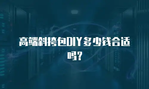 高端斜挎包DIY多少钱合适吗？
