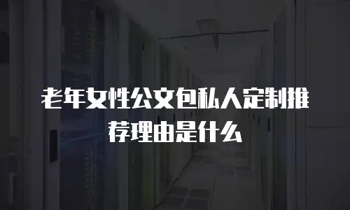 老年女性公文包私人定制推荐理由是什么