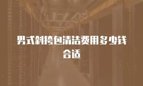 男式斜挎包清洁费用多少钱合适