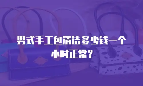 男式手工包清洁多少钱一个小时正常？