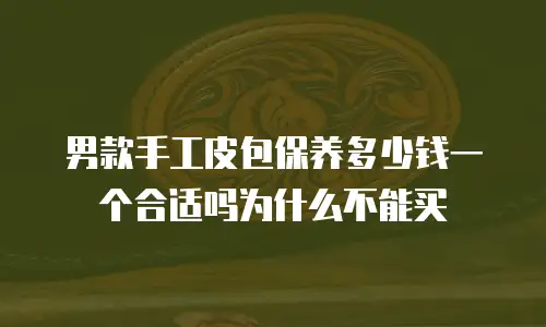 男款手工皮包保养多少钱一个合适吗为什么不能买