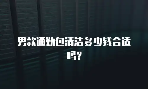 男款通勤包清洁多少钱合适吗？