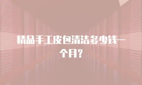 精品手工皮包清洁多少钱一个月？