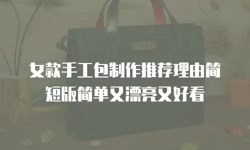 女款手工包制作推荐理由简短版简单又漂亮又好看