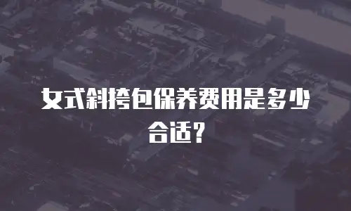 女式斜挎包保养费用是多少合适？