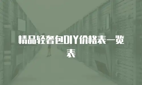 精品轻奢包DIY价格表一览表