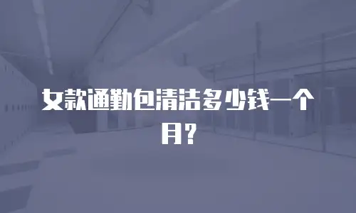 女款通勤包清洁多少钱一个月？