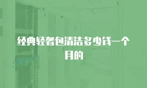 经典轻奢包清洁多少钱一个月的