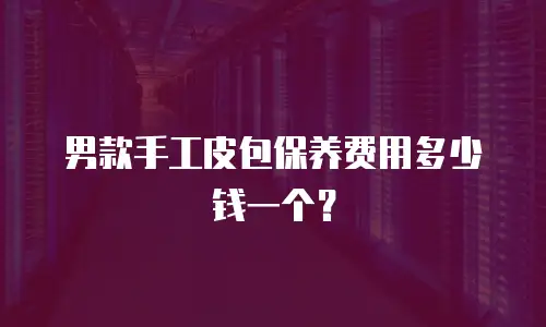 男款手工皮包保养费用多少钱一个？