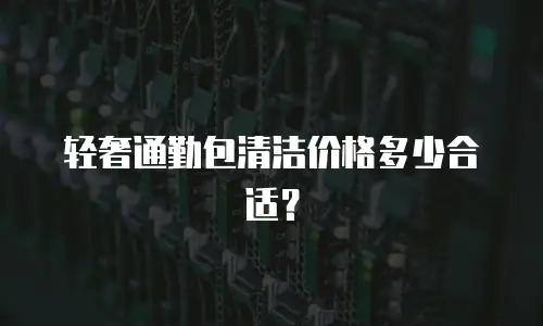 轻奢通勤包清洁价格多少合适？